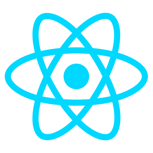 The logo of React.js